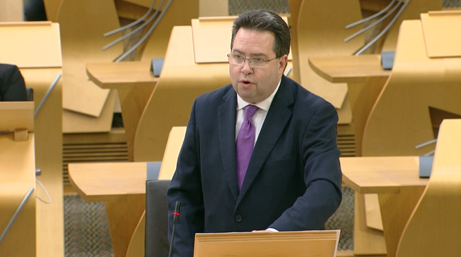 Scottish Conservative MSP Craig Hoy said Jacob Rees-Mogg is 'entitled to his opinion'. (Scottish Parliament TV)