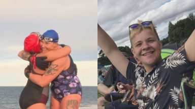 Woman swims in sea every day for year in memory of teen family friend
