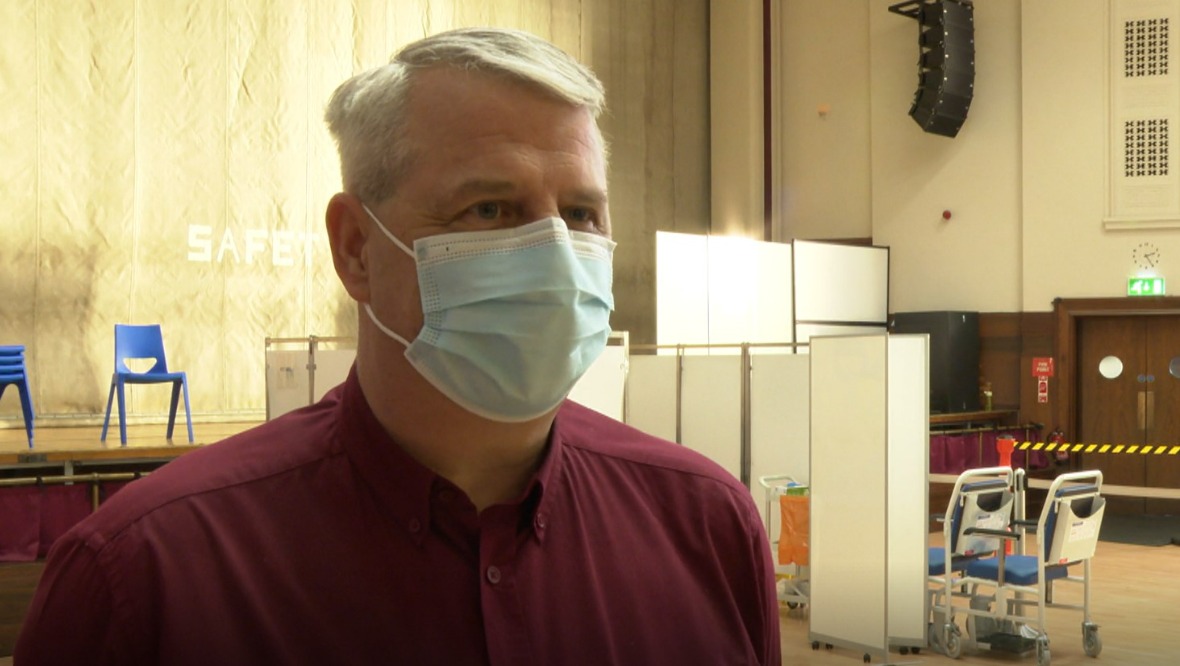 Vaccinator: Paul McAndrew, a senior nurse with NHS Tayside.