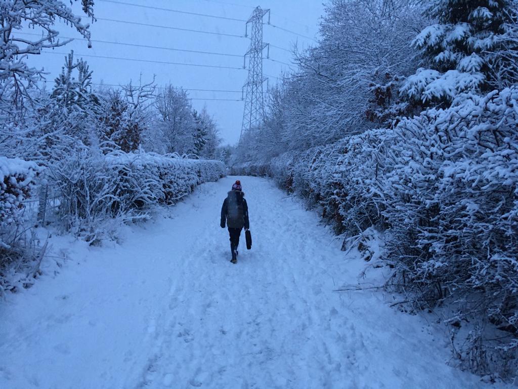 East Kilbride: Scotland battered by snow overnight. 