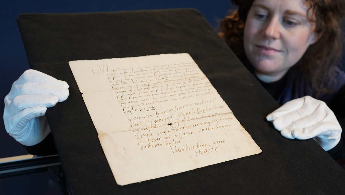 Letter featuring the handwriting of Mary Queen of Scots up for sale