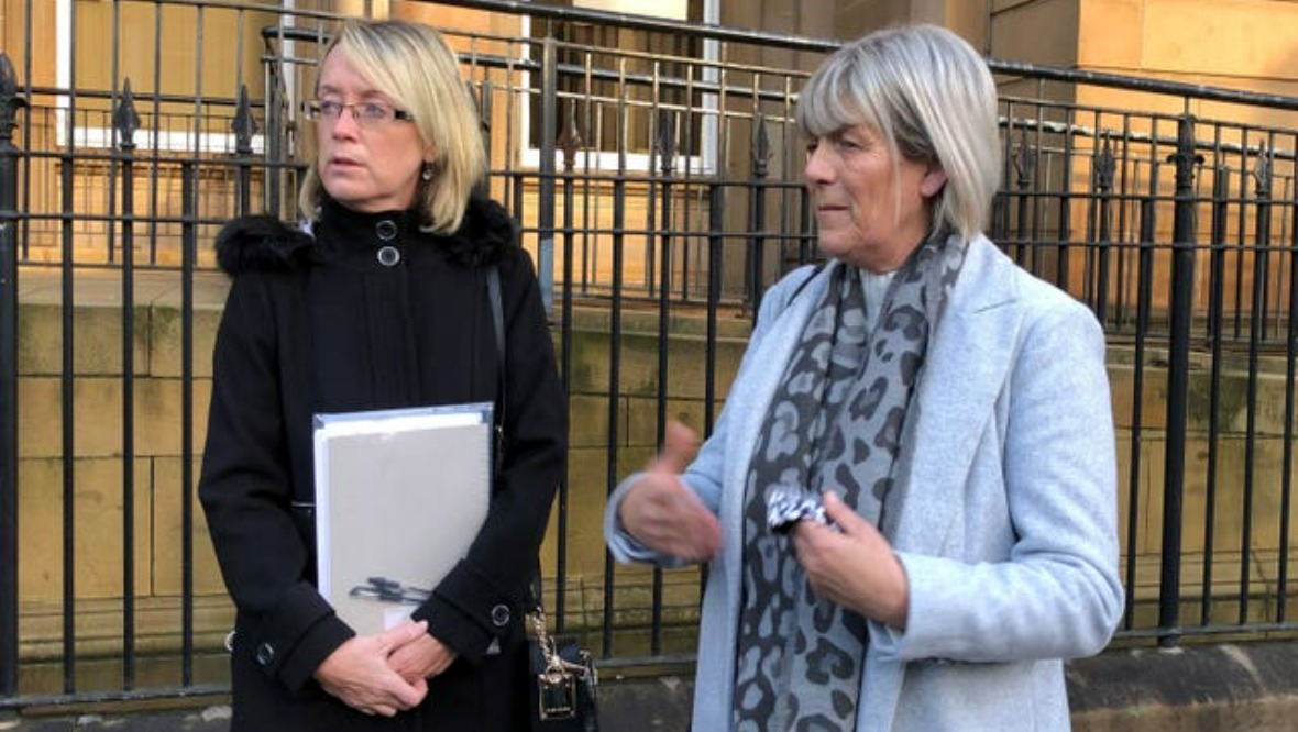Paisley Sheriff Court: Jane Midgley, right, attended the hearing on Tuesday.