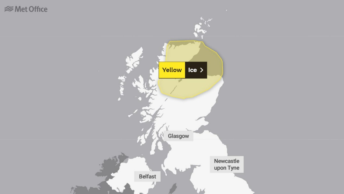 Monday: The yellow warning for ice.