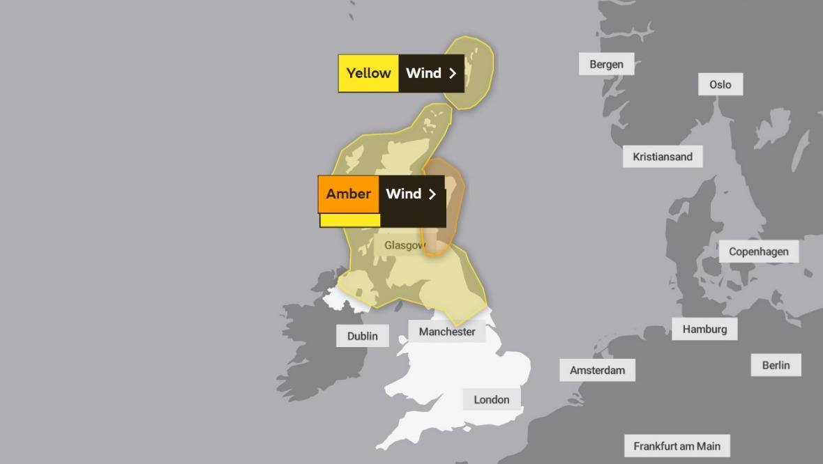 Saturday: Yellow and amber weather alerts for wind.