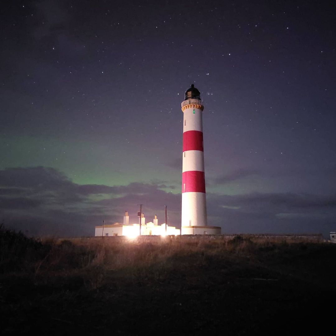 The Tarbat Ness Lighthouse is located at the North West tip of the Tarbat Ness peninsula. (Brian Oliver/STV News)