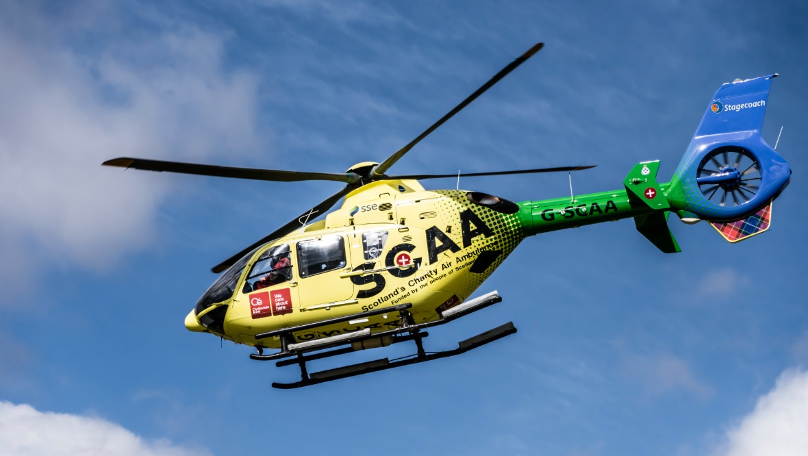 Air ambulance attends two car crash as police shut down A78 road in Ayrshire