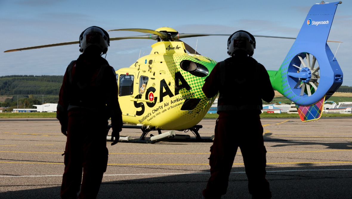 Care: The majority of the helicopter callouts were in the Highland health board region.