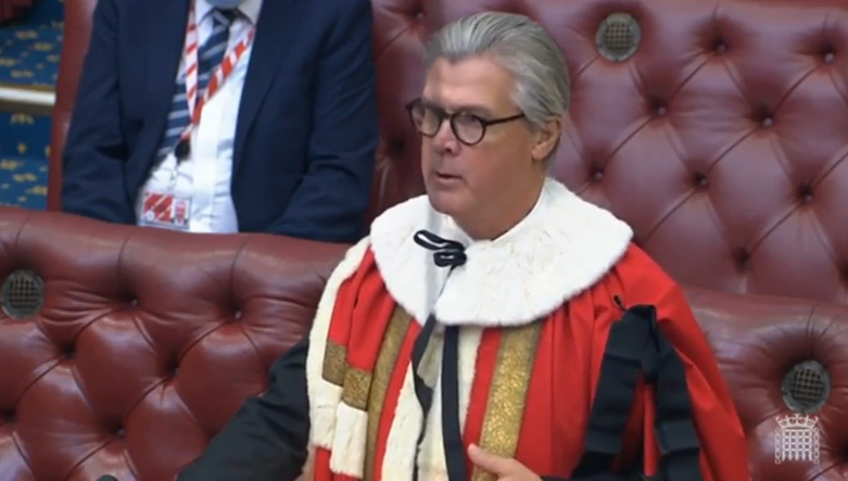 Lord Offord took his seat in the House of Lords in October last year. (Parliament TV)
