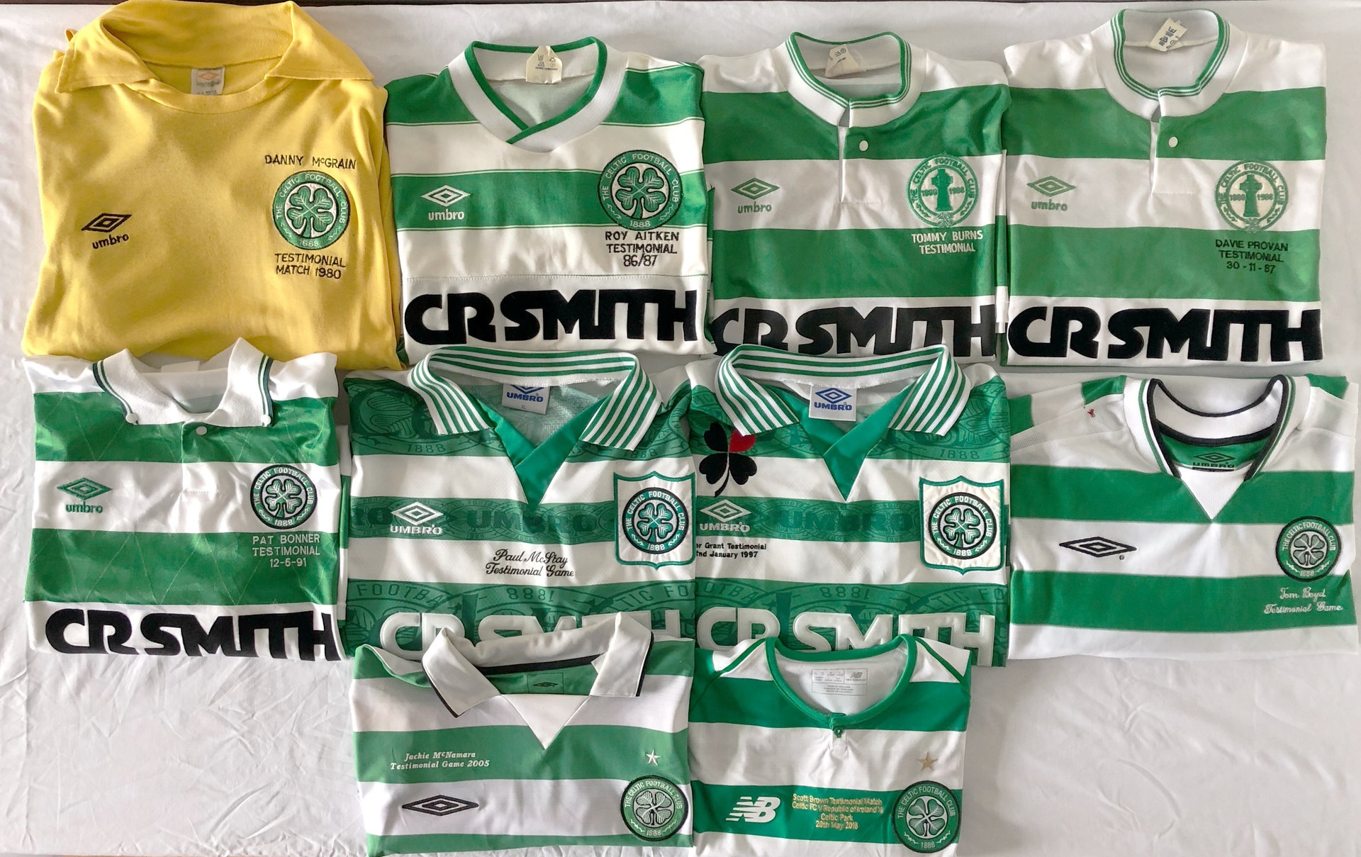 Collection: Paul Lamb has spent around £30,000 on players' shirts over a decade. 