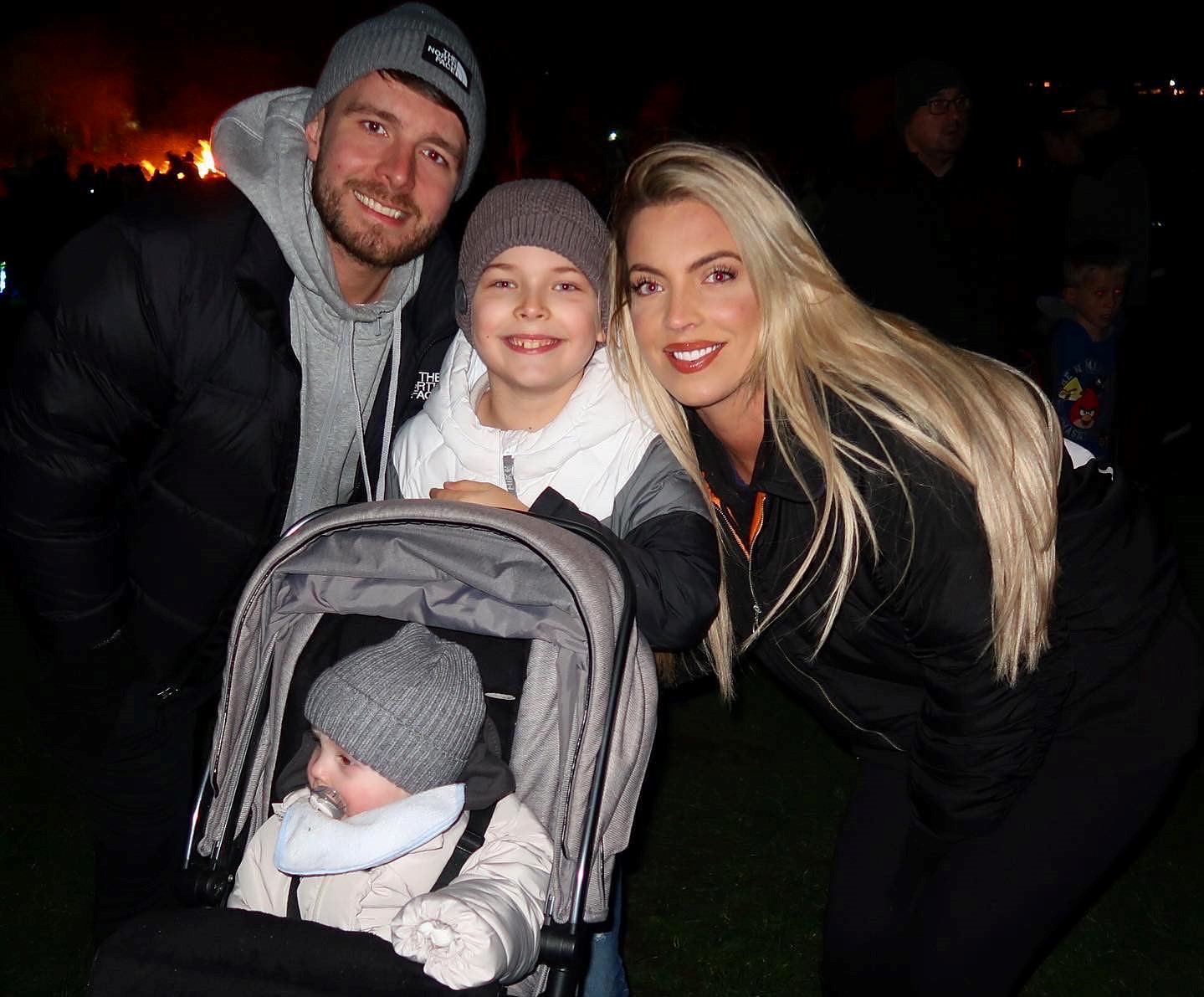 Dad Daryl Nilssen and mum Ellie Johnson with baby Blake and his brother Tyler.