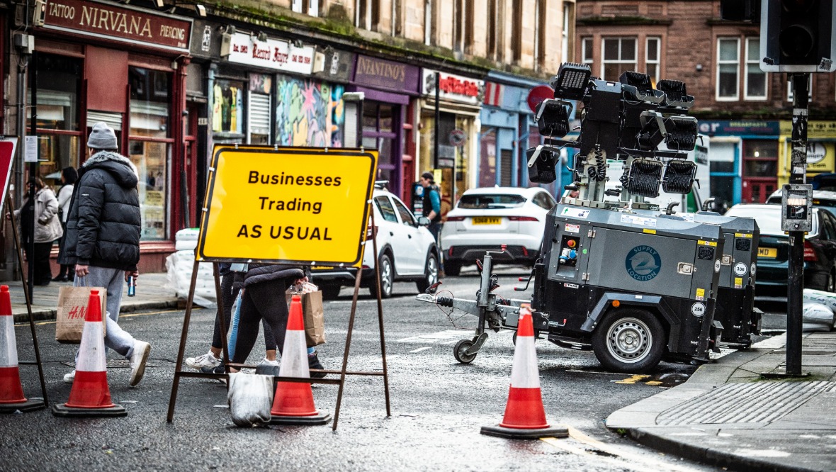 Batgirl filming in Glasgow, January 2022