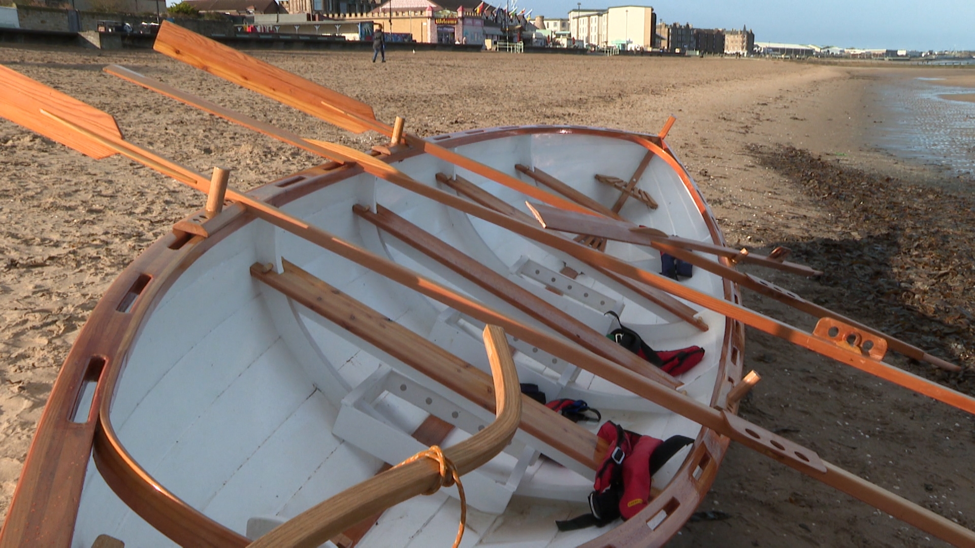 The skiff boat project encouraged pupils to work on literacy and numeracy skills. 