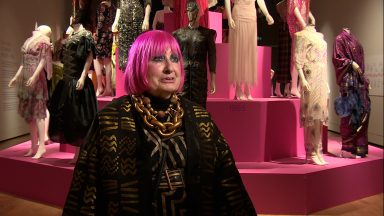 Fashion designer Zandra Rhodes opens exhibition at Aberdeen Arts Centre
