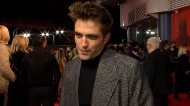 Robert Pattinson attends red carpet premiere of The Batman superhero movie