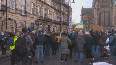 Ukraine conflict: Protests against Russian invasion take place in Scotland