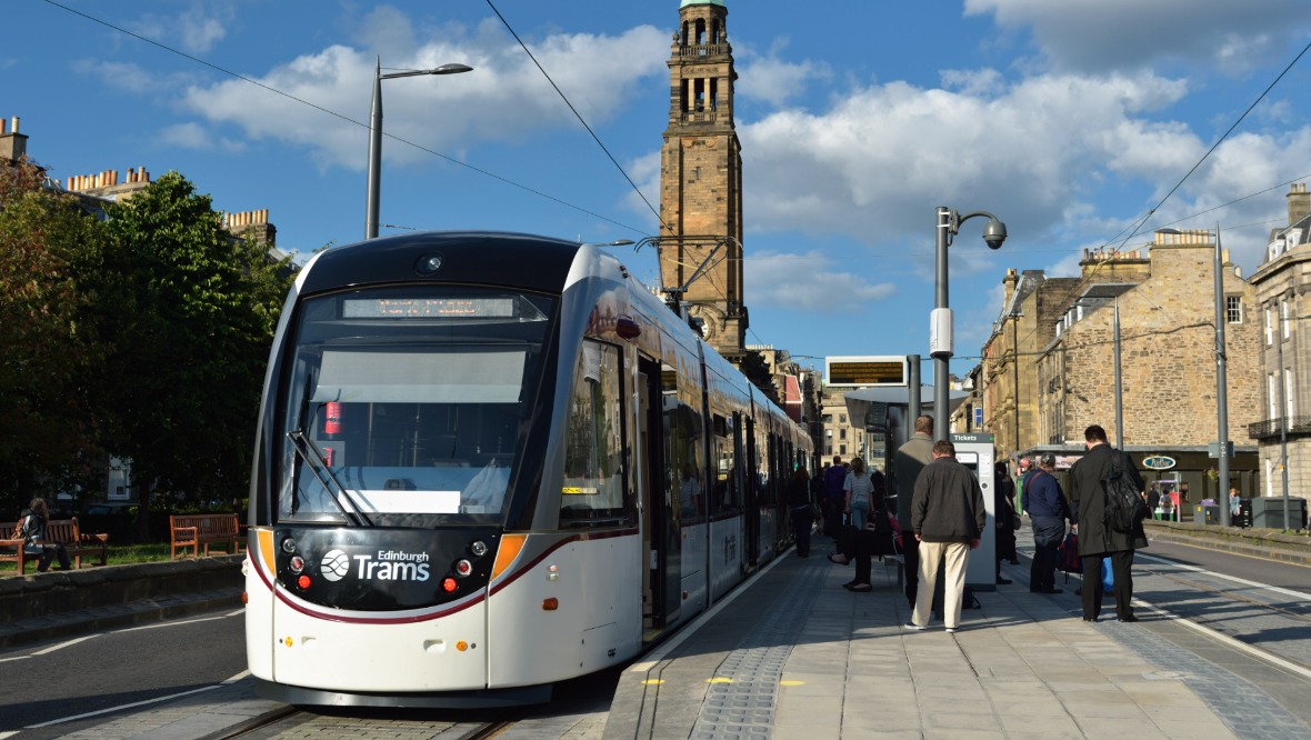 Dozens of Edinburgh tram journeys delayed due to cars parked on the network
