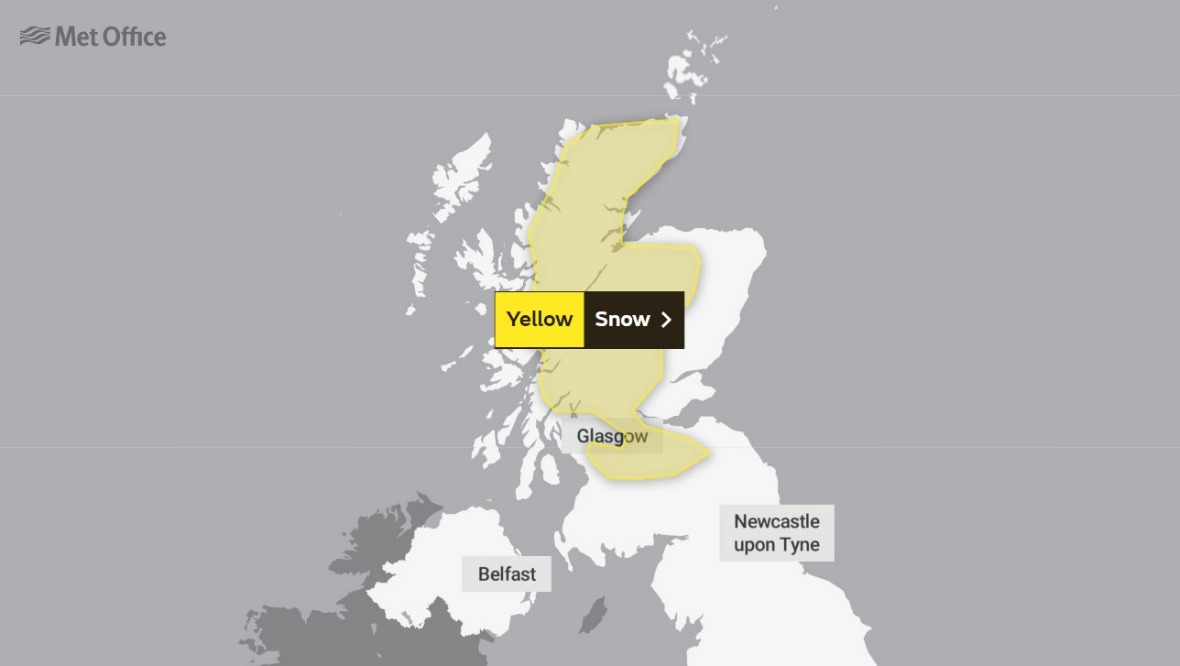 Met Office warning for snow.