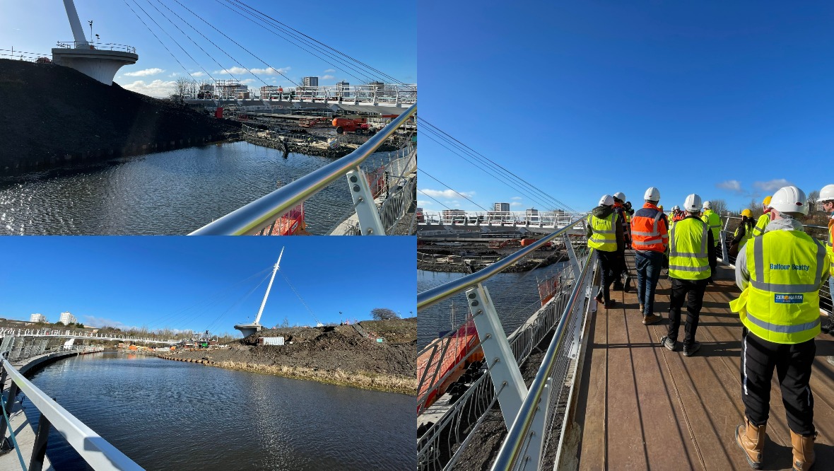 Construction: The bridge is on track to open this September.