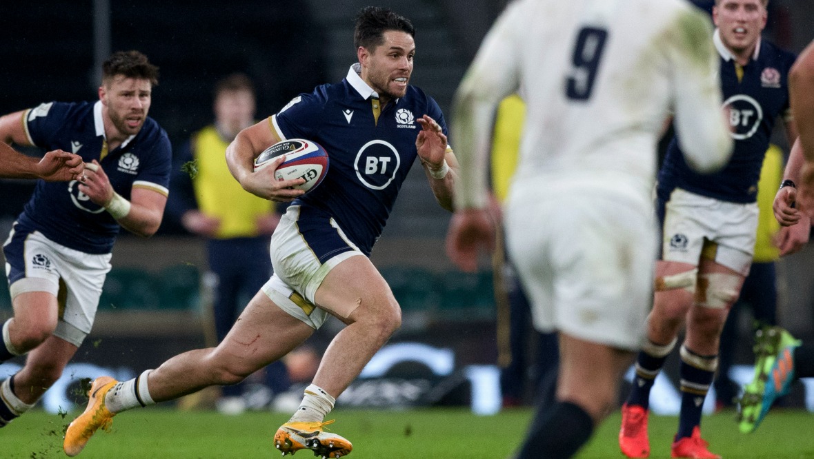 Ali Price surges forward as Scotland looked to pile on the pressure.