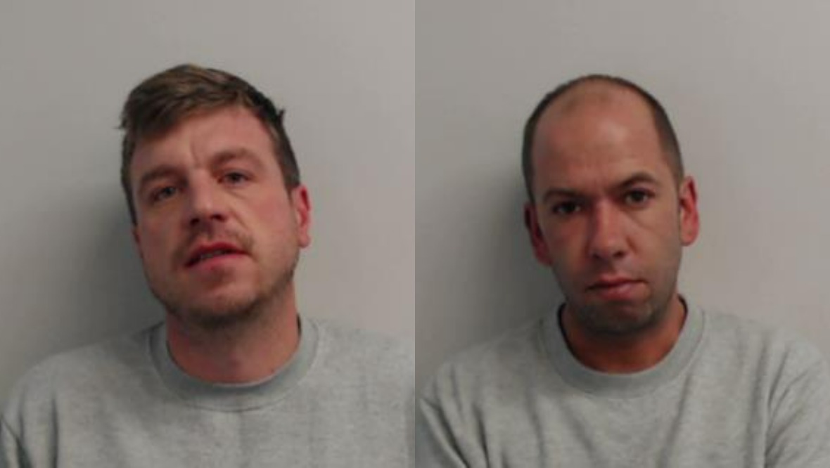 Behind bars: Ellis Hardy and Wayne Smith.