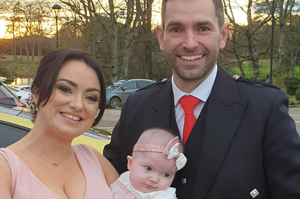 Melissa Macleod with her husband Donald and daughter Jessica Louise