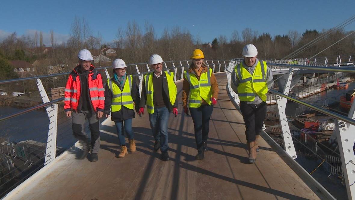 Forth & Clyde Canal: Patrick Harvie MSP took a walk across the bridge on Monday.