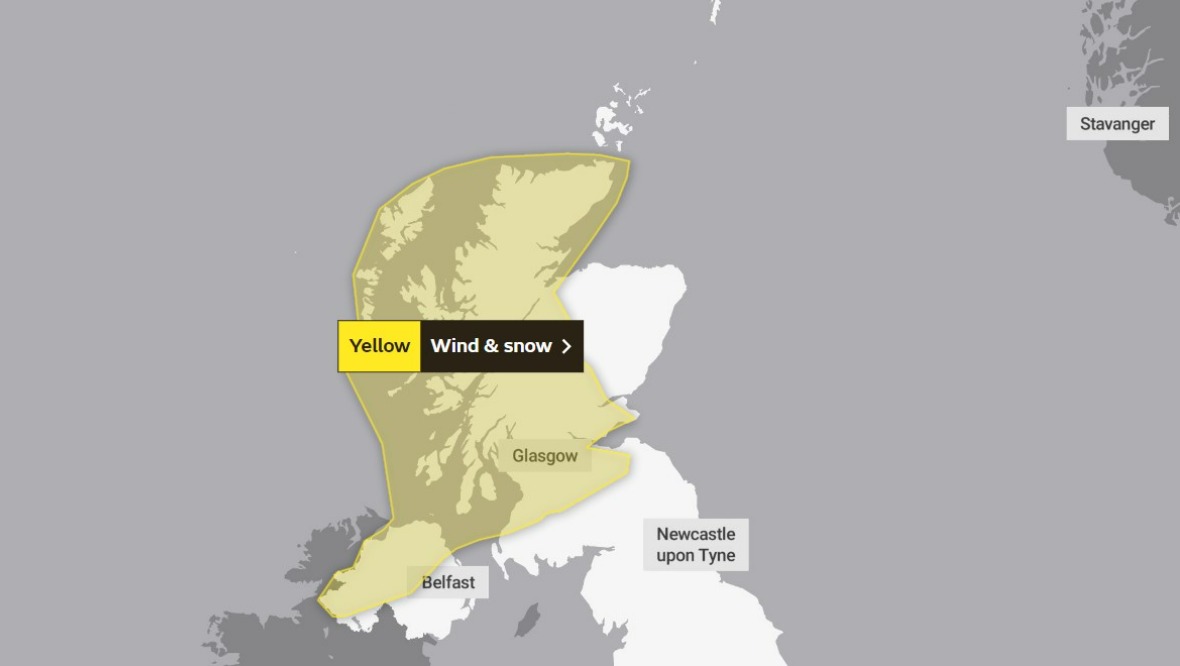 Met Office weather warning for Thursday.
