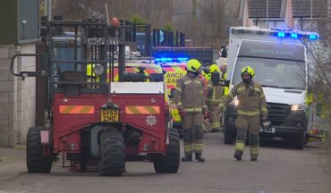 Man in hospital after becoming trapped under forklift truck