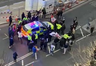 Two arrested after protesters surround Keir Starmer outside Parliament