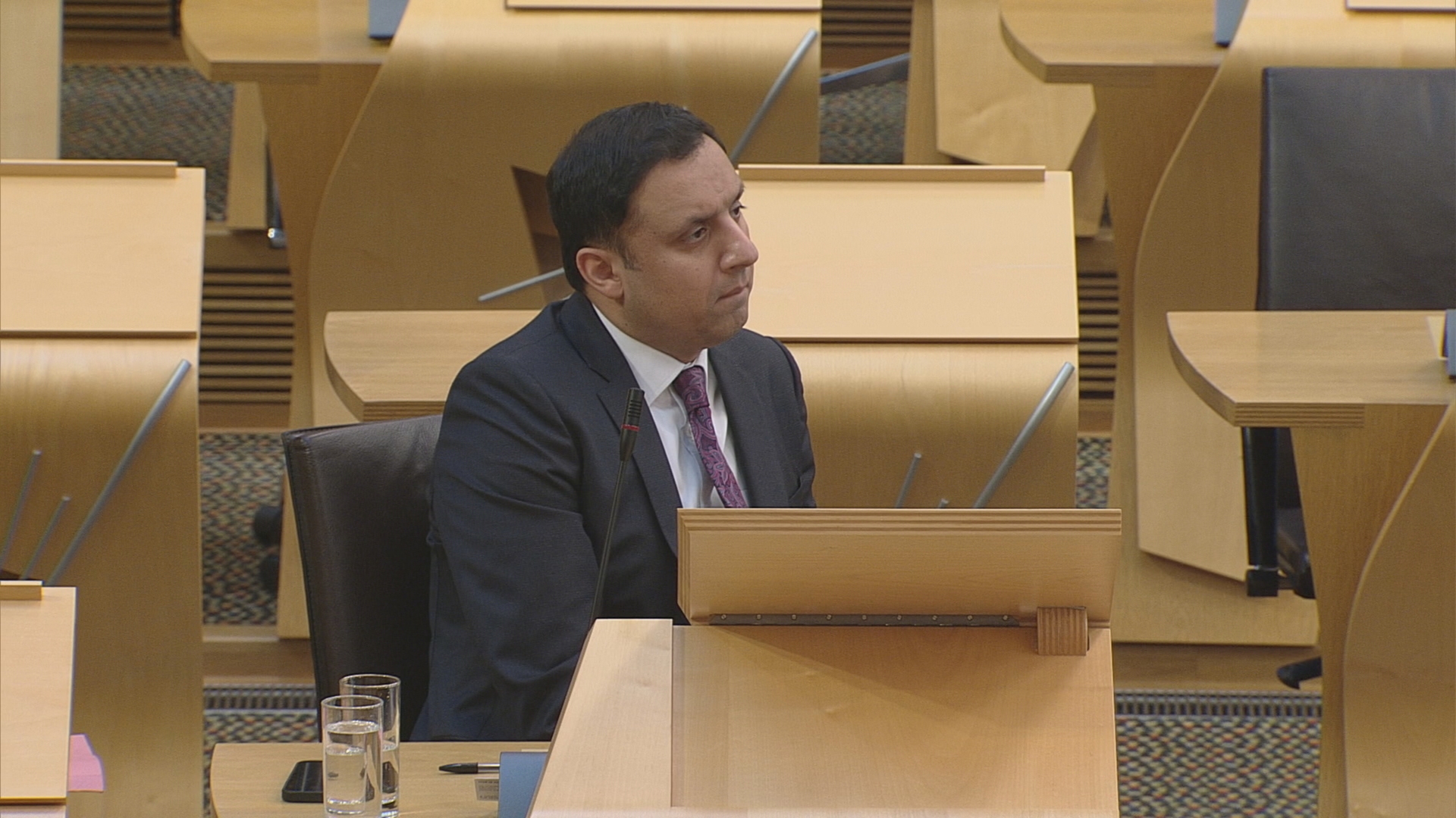 Anas Sarwar raised concerns over care homes. (Scottish Parliament TV)