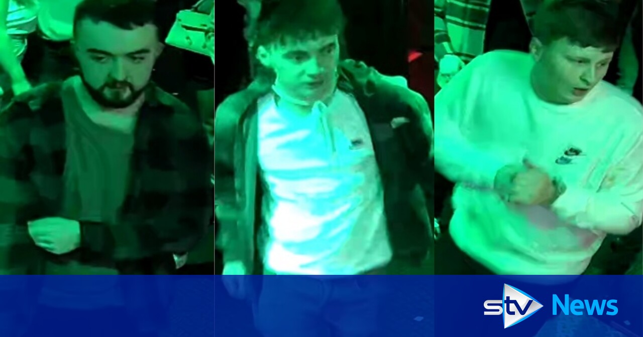 CCTV appeal as police hunt three men after nightclub assault | STV News