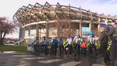 Rugby stars cycle 500 miles in 48 hours for Doddie Weir’s MND charity