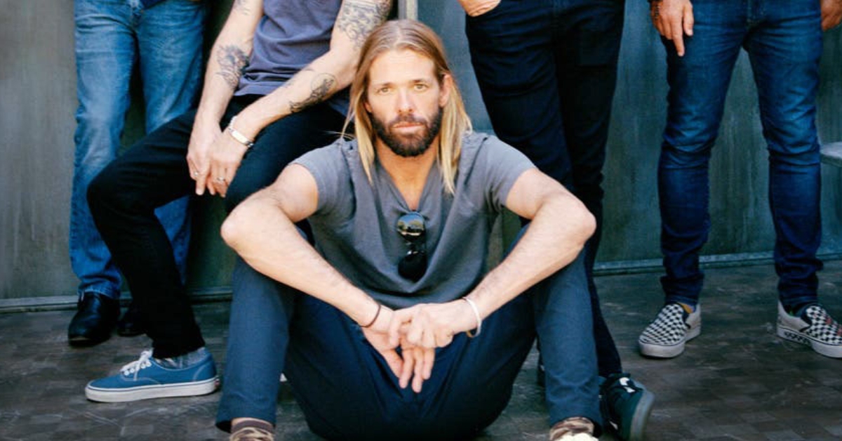 Taylor Hawkins photographed for the launch of Medicine at Midnight, Foo Fighters’ latest album.