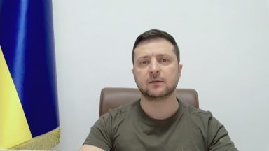 Ukrainian President Volodymyr Zelensky granted Freedom of the Highlands following Russian invasion