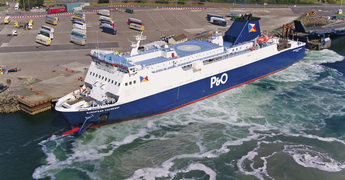 Cairnryan Harbour Scotland P&O Car Ferry to Larne in N Ireland