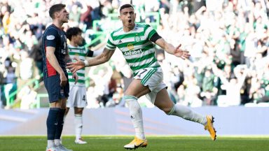 Celtic’s Giakoumakis named Scottish Premiership player of the month for March
