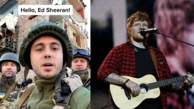 Ukrainian pop band fighting in war ask to join Ed Sheeran for STV gig