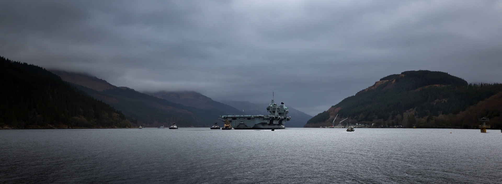 The giant, 65,000 tonne carrier was last seen on the Clyde in March last year when it sailed to Loch Long to be loaded with ammunition ahead of her successful deployment with the Carrier Strike Group.