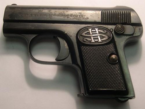 The Haenel Suhl pocket pistol from the 1930s used in the shooting.