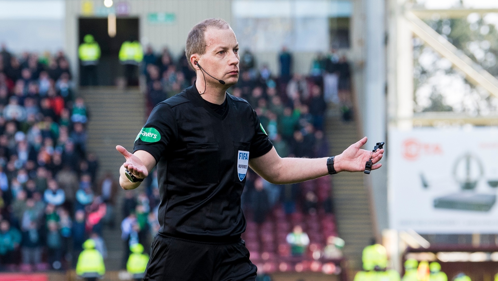 Man in the truck: Willie Collum will be Scotland's first VAR official. 