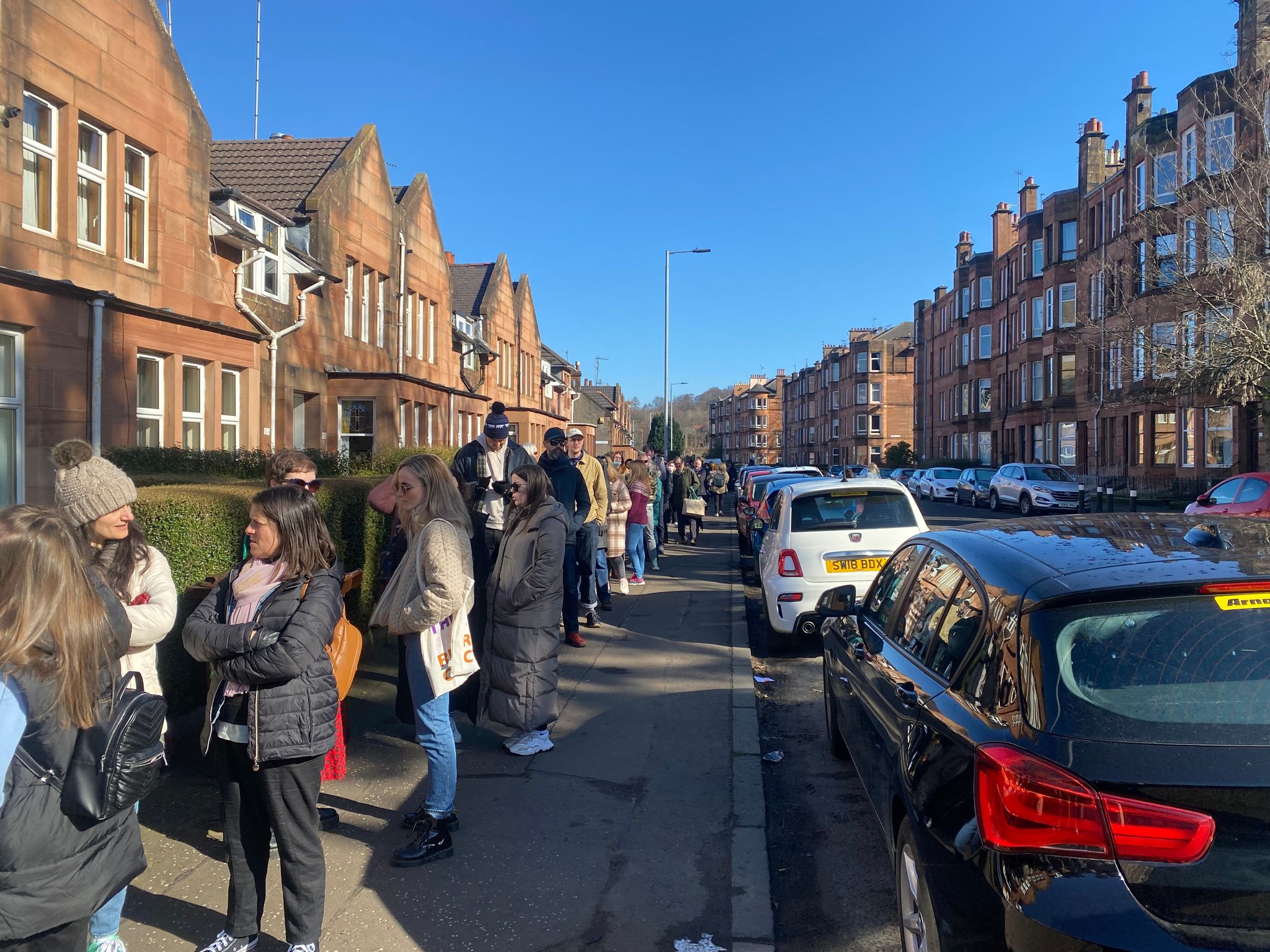 Hundreds of Glaswegians queued up to pick up some sweet treats at the bake sale. 