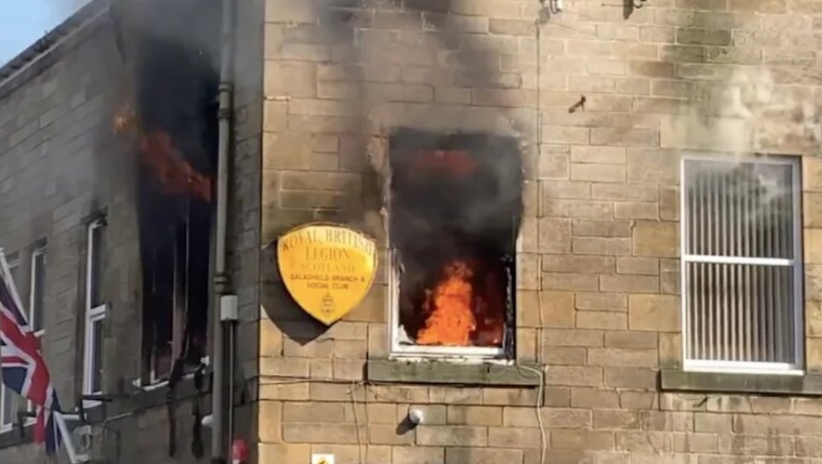 Firefighters tackle blaze at British Legion building on Park Street, Galashiels