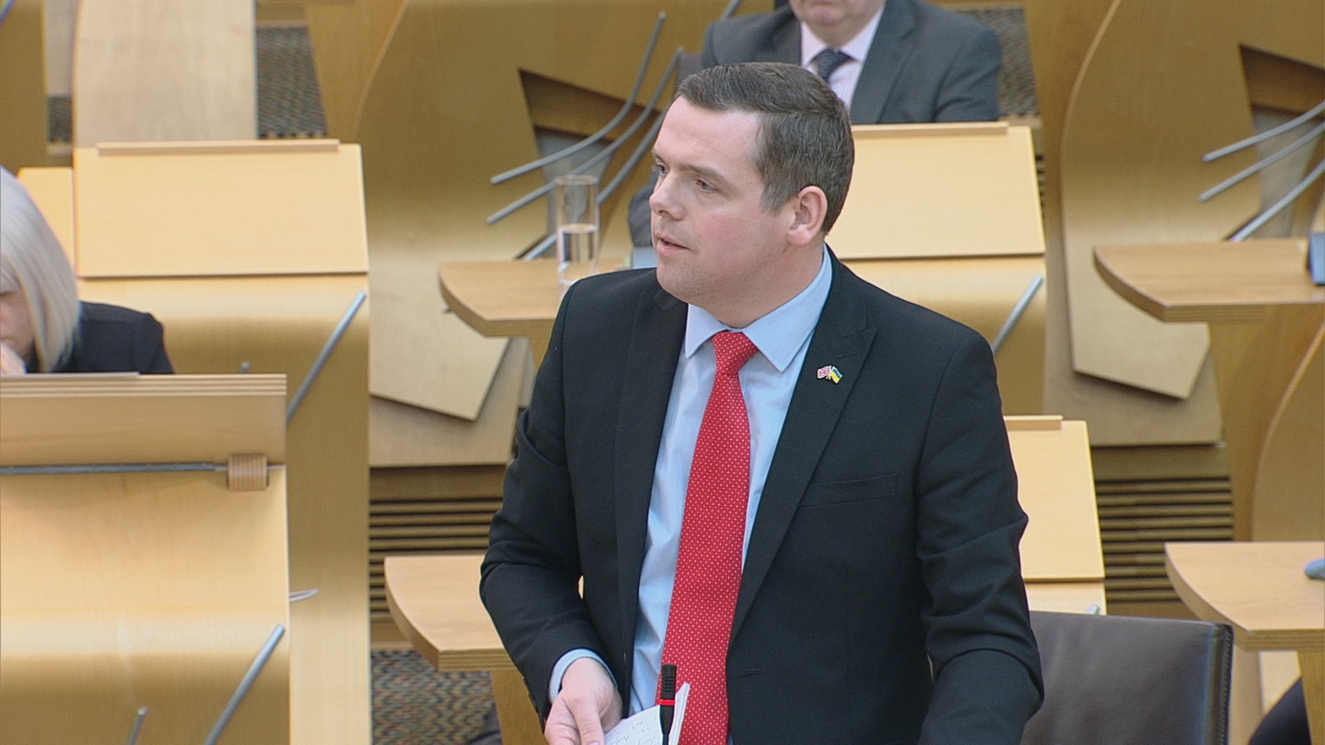 Scottish Conservative leader spoke at Holyrood. (Scottish Parliament TV)