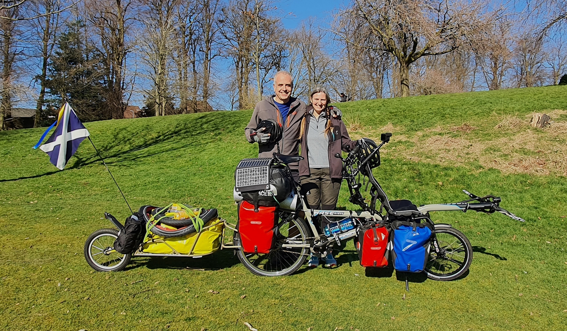 Bob and Deborah Gulliver who are set to cycle around the world by tandem. (PA Media)