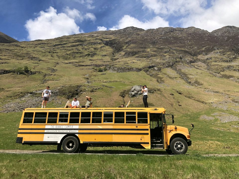 New York school bus tours launch in the Highlands after Angus Luff converts vehicle into holiday home