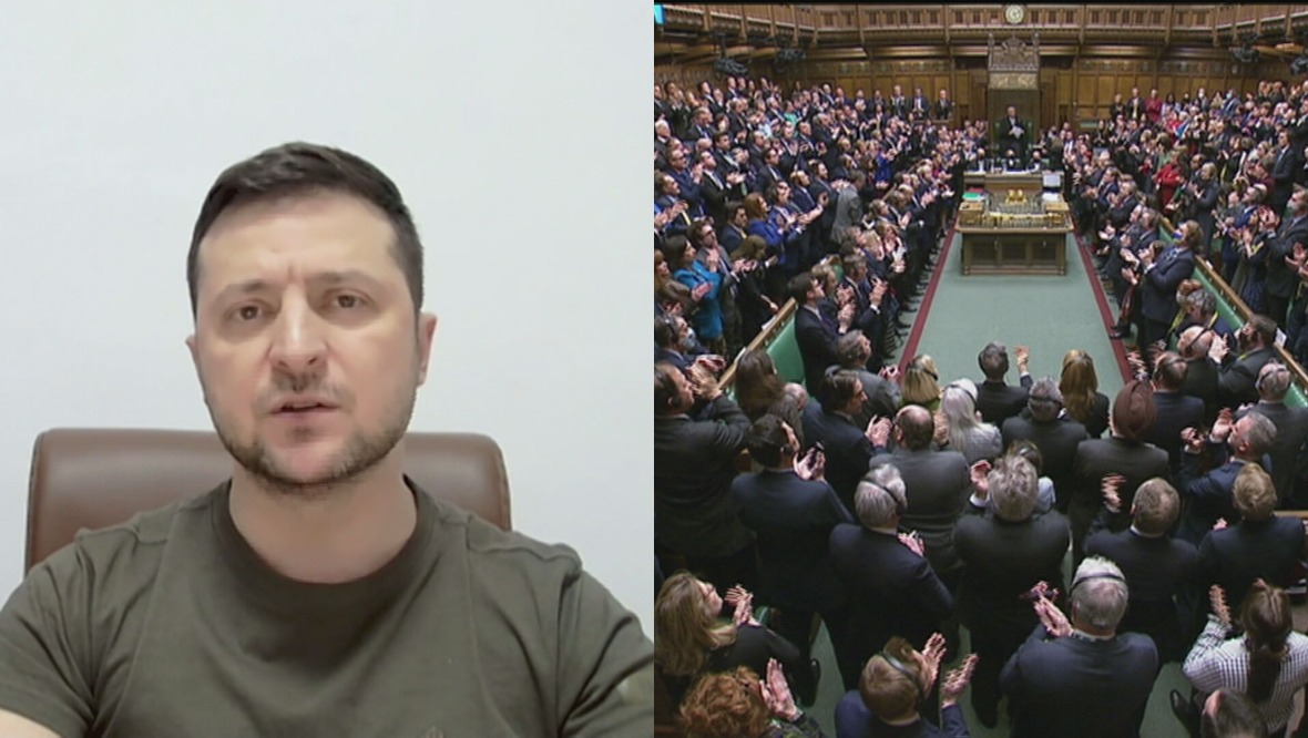 Powerful and symbolic ovation for Ukrainian President Volodymyr Zelensky marks historic moment in House of Commons
