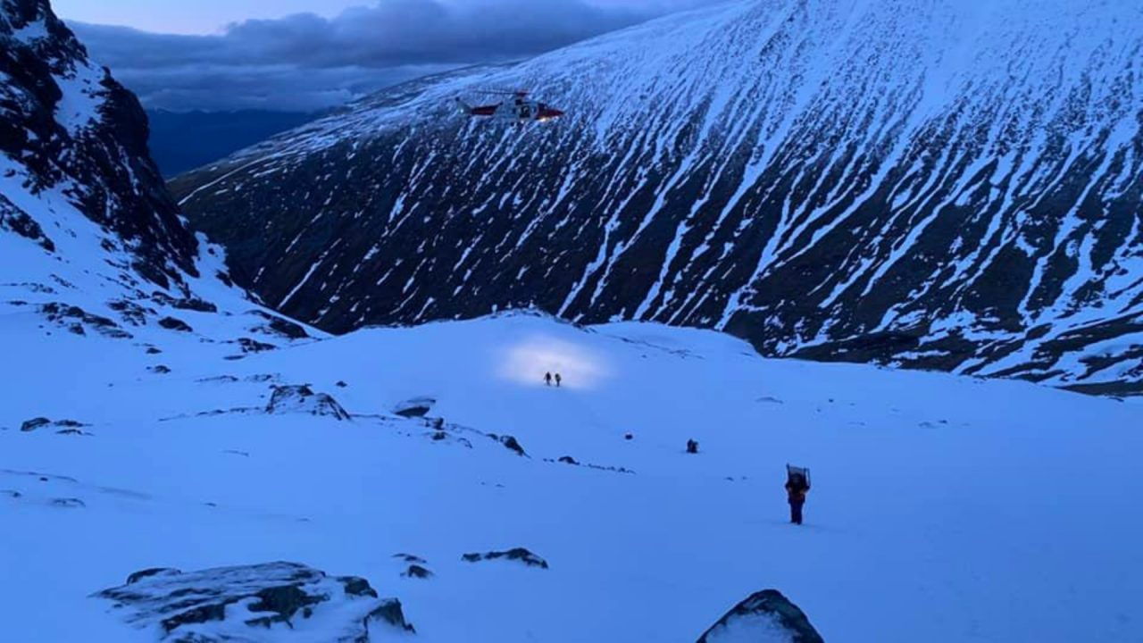 Climbers rescued after falling from Green Gully at Ben Nevis in Scottish Highlands
