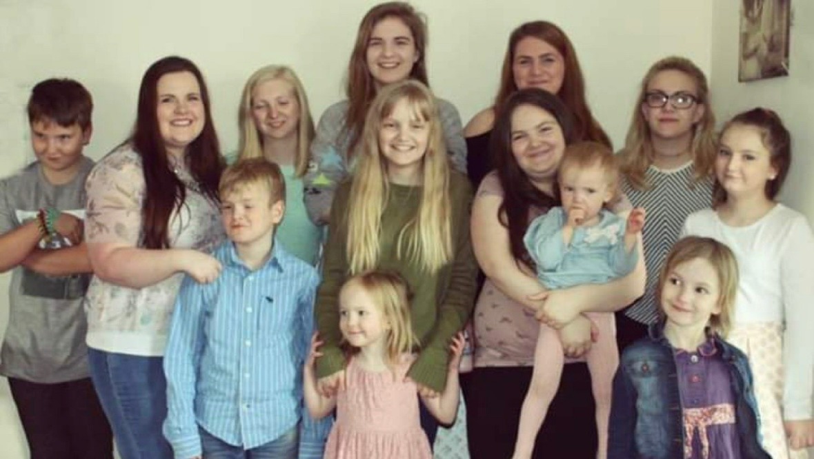 All 13 Hann children - only eight of them still live at home.