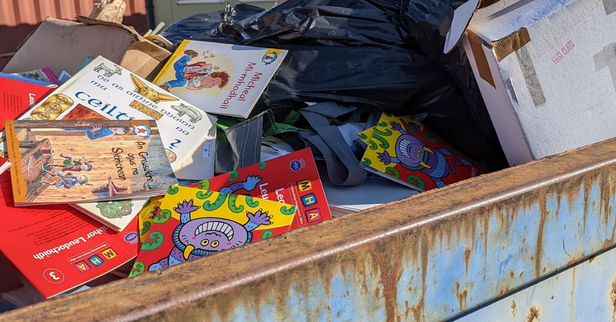 Hundreds of Gaelic language books found dumped in skip in Oban, Argyll and Bute