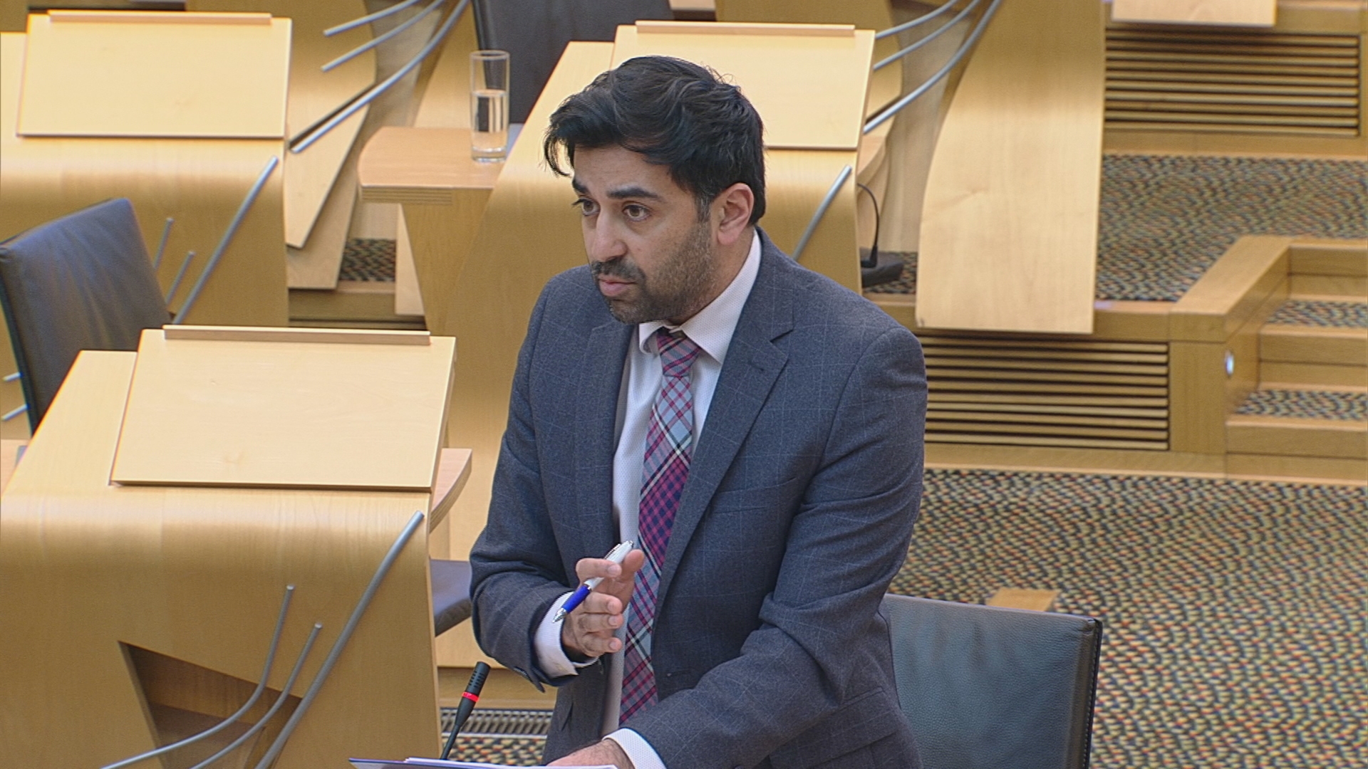 The health secretary made a statement at Holyrood. (Scottish Parliament TV)